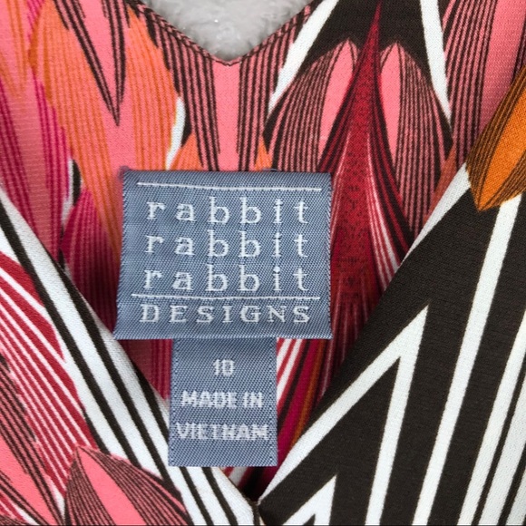 Rabbit Rabbit Rabbit Designs Abstract Print Dress Size 10 - Picture 6 of 6